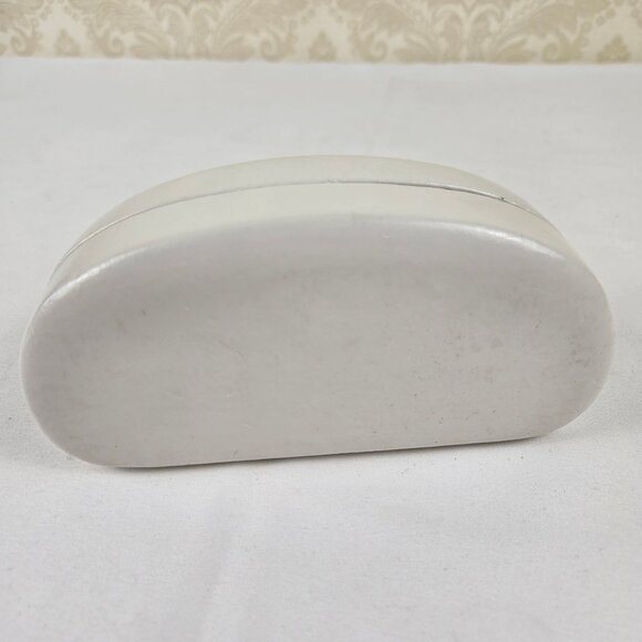 Calvin Klein White Hardshell Eyeglass Sunglass Case Black Interior Hinged - Picture 8 of 9